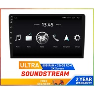 SOUNDSTREAM Ultra 8+256GB 2K QLED 360 Cam Supported, DSP & 4G SIM Car Android Player (9"/10"/8 + 256
