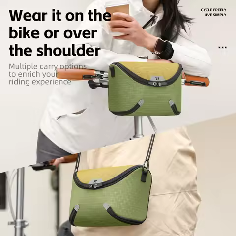 WEST BIKING Bicycle Front Bag For Brompton Lightweight Portable Shoulder Bag 3L Capacity Multifuncti