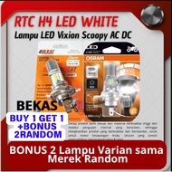 RTC Led Bulb LED BULB H4 HS1 RTC WHITE MOTORCYCLE HEADLIGHT VIXION SCOOPY CBR NINJA 3 LEGS AC DC