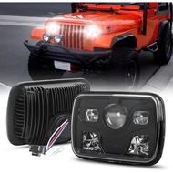 OVOVS Auto Lighting System 60W 7x6 Headlight with High Low Beam 5x7 Inch Led Headlight for Jeep CHER