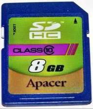 宇瞻 Apacer SDHC 8GB  Class10  記憶卡