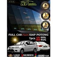 Nano Ceramic Window Film HD UV99 %/ IRR89%☀️7pcs fullcar siap potong🚗