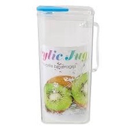 Transparent square plastic water bottle 1900ml J1307