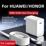 For Huawei Laptop 65W/90W PD Super Fast Charger with Type C Cable For MateBook D14 D15 D16 14s 16s 1