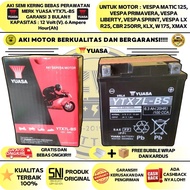 AKI MOTOR VESPA MATIC SPRINT S125/150 I-GET LXV 150 PRIMAVERA YTX7L-BS YUASA ORI MF