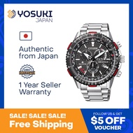 CITIZEN Solar CB5001-57E CITIZEN10 PROMASTER SKY Eco Drive Chronograph Perpetual calendar World time Day Date Black Silver Stainless  Wrist Watch For Men from YOSUKI JAPAN / CB5001-57E (  CB5001 57E CB500157E CB50 CB5001- CB5001-5 CB5001 5 CB50015 )
