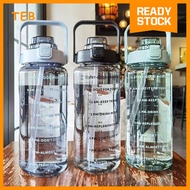 2L Water Bottle with Straw BPA Free Sports Bottle for Gym & Outdoor
