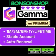 GAMMA.APP AI PRESENTATION SLIDES Premium Account with WARRANTY