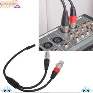 ICAOE103 1/8 Female To Dual XLR Female Cable, 30cm / 11.81in Professional Y Splitter Cord Wire, Flex