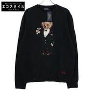 Polo Ralph Lauren 黑色羊毛燕尾服 Polo Bear 針織衫 XL