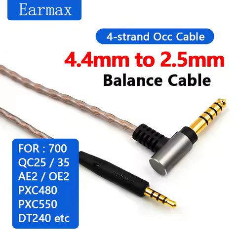 For BOSE QC25 QC35 QC45 LIVE2 DT240pro PCX550 Y50 Y50BT Y55 Earphone Replaceable 4.4mm 2.5mm Balance