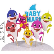 Baby Shark Birthday Cake Decorating Accessories BABY SHARK Birthday Decorating Set