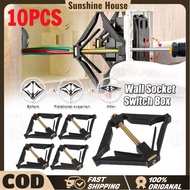 10pcs Wall Repair Box Cassette Repairer Box 86 Screw Repair Socket Switch Fixed Repair Box Cassette 