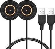 2Pack MCC 1A Balck Upgraded Smart Magnetic Charging Cable for Flashlights, Compatible with 0light Ba