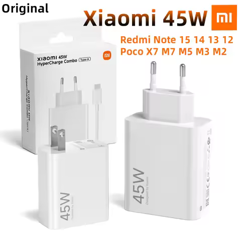 Original Xiaomi Redmi Note 15 14 Pro Charger Carregador 45w Mi Adapter 33w 27w Cable Redmi Note 10 1