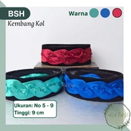 HIJAU Songkok BSH Kembang Kol AC Premium Black Peci Embossed Motifbeludru biru and Green Typical Bet