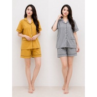 KATUN Cotton pajama sleepwear 3/4 cotton sleep suit/ sleep suit/ shorts sleep suit/ Wanita 3/4 sleep