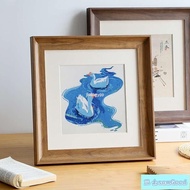 Sanmujia Photo Frame Solid Wood American Calligraphy Mounting Simple Square Oil Picture 10 Inch 12 1