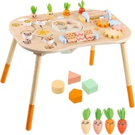 Wooden Activity Table for 1 Year Old Toddlers Sensory Table Activity Center 1-3 2 Baby Activity Tabl