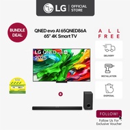 LG QNED evo AI 65QNED86A 65" 4K Smart TV + LG S90TY 5.1.3ch Dolby Atmos Soundbar [Bundle Deal]