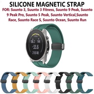 Color Silicone Magnetic Strap - Suunto 3 Fitness Suunto 9 Peak / Pro Suunto 5 Peak, Vertical Race Oc