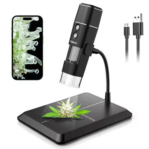 TOMLOV Wireless Digital Microscope Wifi 1000X Magnification Flexible Stand for Android IOS iPhone PC