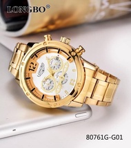 นาฬิกา LONGBO ของแท้ 100% รุ่น 80761G สายสแตนเลส นาฬิกาผู้ชาย นาฬิกาผู้หญิง นาฬิกาแฟชั่น นาฬิกาแบรนด์แท้ (สินค้าพร้อมส่งด่วนจากไทย)