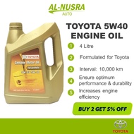 TOYOTA 5W40 ENGINE OIL 4L MINYAK HITAM FULLY SYNTHETIC 5W-40 MINYAK ENJIN (ALTIS / VIOS / CAMRY / AV