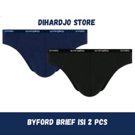 Byford Men's Triangle Panties 2pcs Material Bamboo Fiber Anti-Bacterial Small Rubber Anti-Folding