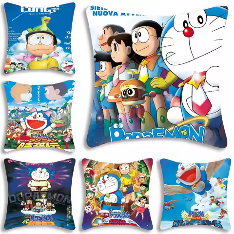 Doraemon The Movie Nobita's Sky Utopia Pillow Case Square Pillow Bedroom Sofa Leisure Comfort Cushio