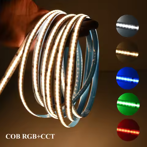 24V COB RGB+CCT LED Strip Light 2m 3m 5m 10m 6Pin RGBCW Flexible Dimmable Lamp High Density RA90 Lin