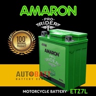 ❦ ✎ ♒ Amaron Pro Rider ETZ7L (YTX7L) Maintenance-Free Motorcycle Battery