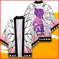 NS1 Anime Demon Slayer: Kimetsu No Yaiba Cosplay Cardigan Kimono Haori Loose Causal Coat Tanjirou Sh