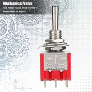 tomobetter-MY 5PCS MTS-303 MiniToggle Switch 3PDT 9 Pin3 Position On OFF on