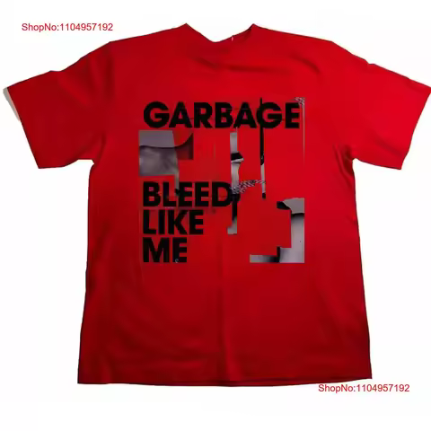Garbage Band Bleed Like Me red cotton T SHIRT FULL SIZE S 5XL vintage Washed Casual streetwear Styli