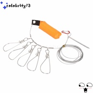 CELEBRITY12 Fishing Stringer, with 5 Buckle Snaps Orange Fish Stringer, Portable 5m Length Stainless