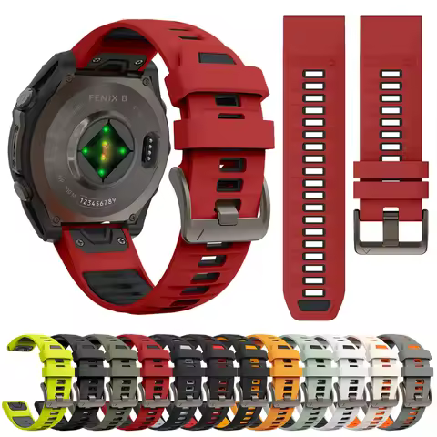 1Pcs Silicone Watch Band QuickFit 22mm or 26mm For Garmin Epix Pro Gen 2 / Fenix E 8 7X 7 Pro 6 6X 5