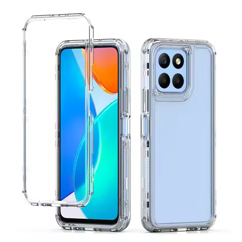 3 in 1 Hybrid Armor Shockproof Phone Case For Honor X8 5G X6 X6A X8A X8B 4G Hard Plastic Frame Trans