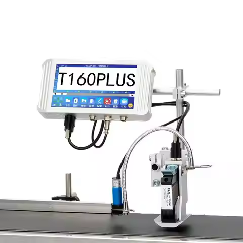 YAOMATEC 12.7MM 7inch Screen Automatic Online Inkjet Printer Date Logo Number TIJ Inkjet Printer for