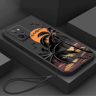 Casing REALME C31 4G REALME C33 Phone Case with lanyard aesthetic Silicone TPU Soft Shell Summer Coc