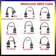 Yamaha Honda Motorbike Motorcycle Diagnostic Cable Cables 3 or 4 Pin To 16 Pin OBD2 Adapter OBD Conn
