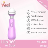 ORIGINAL SNAIL Toys Alat Pijat Wanita Lilo 360 Getaran AV Stick Dildo