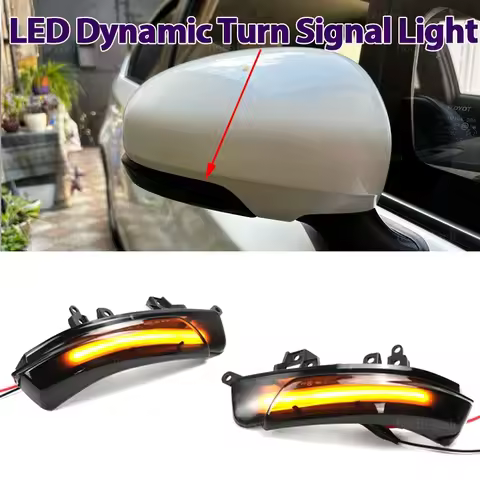 2pcs Flowing Mirror Dynamic LED Turn Signal Light Car Styling For REIZ WISH MARK X CROWN AVALON CAMR