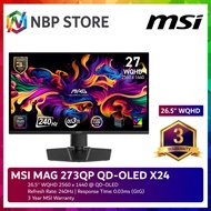 MSI MAG 273QP QD-OLED X24 26.5" WQHD 240Hz Flat Gaming Monitor
