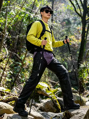 Lightweight Waterproof Hiking Rain Pants, PU5000mm Outdoor Split Leg Gaiters for Men Women