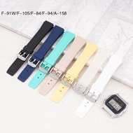 Soft TPU Watchband Strap for Casio F-91W F84 F105 108 A158 A168 AE-1200 1300 Sport Watch Band Straps