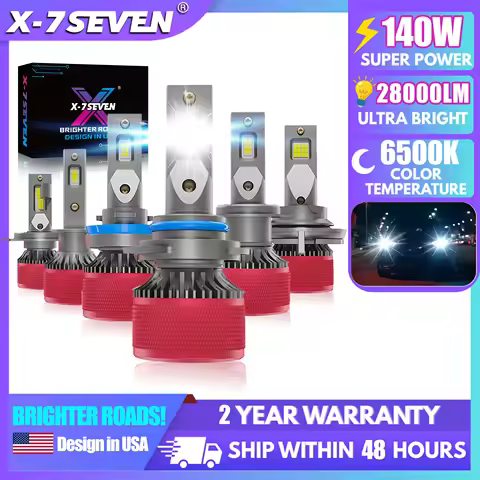 X-7SEVEN 140W 28000LM LED Headlight H4 H7 H11 9005 HB4 Canbus EMC 6500K Car Bulbs 12V Auto Lamp Hi/L