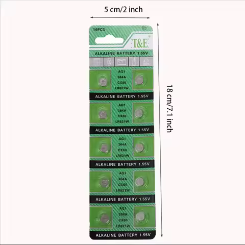 1.55V 13mAh AG1 LR621 364 164 531 SR621 SR621SW SR60 CX60 Button Battery For Watch Toys Remote Cell 