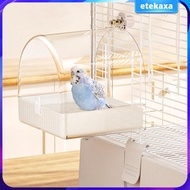 [Etekaxa] Bird Bath Cage Bird Bathtub Box Hanging Bird Bath Cube Bowl Cage Accessories for