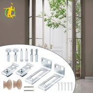 [Asiyy] Bifold Door Hardware Set Brackets pivots and Guide Wheel Stainless Steel Barn